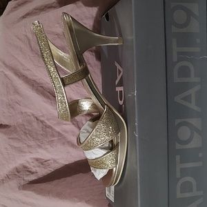 Apt 9 Gold Sling back Sandals